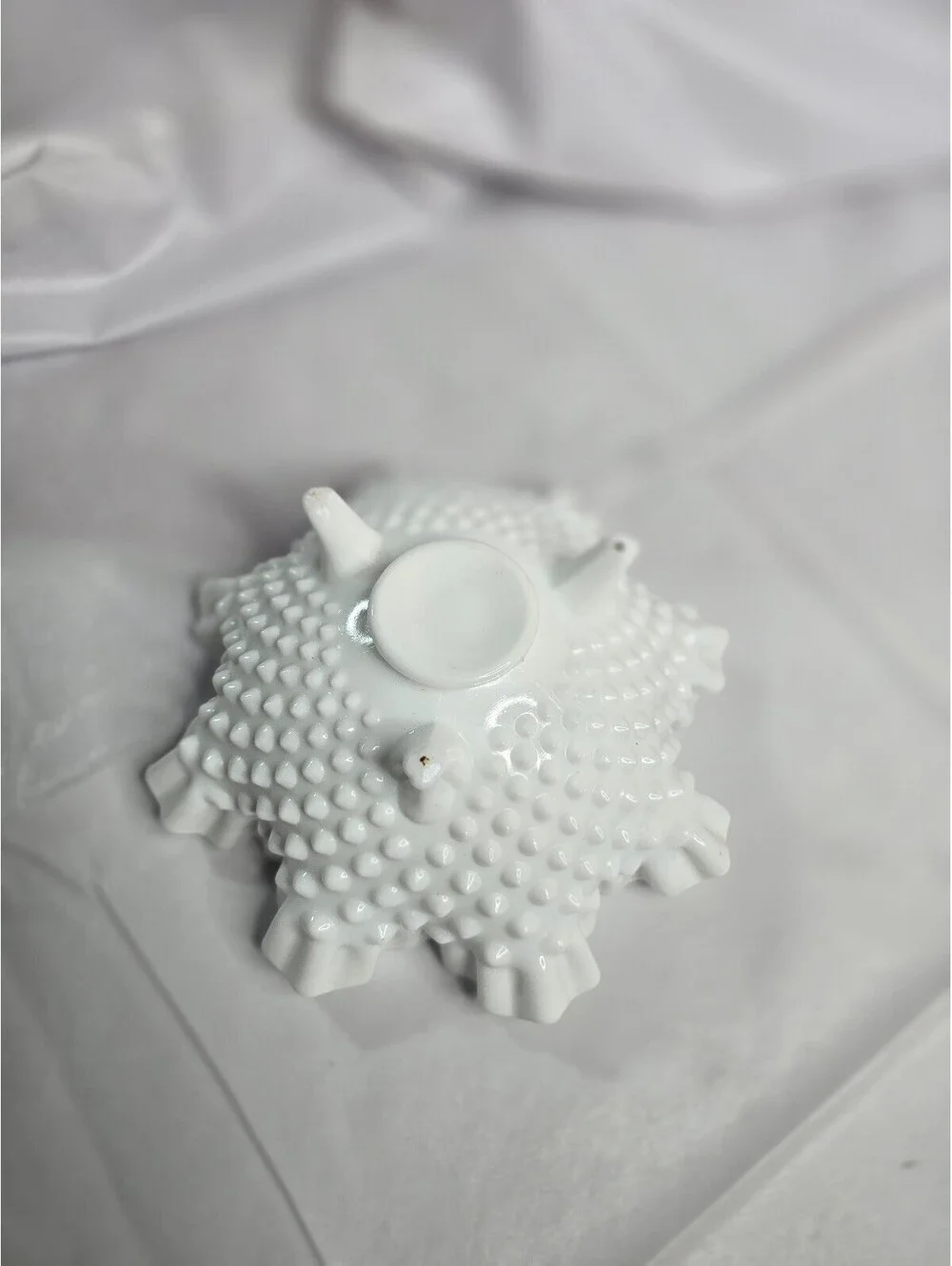 Vintage Fenton White Hobnail Milk Glass 8